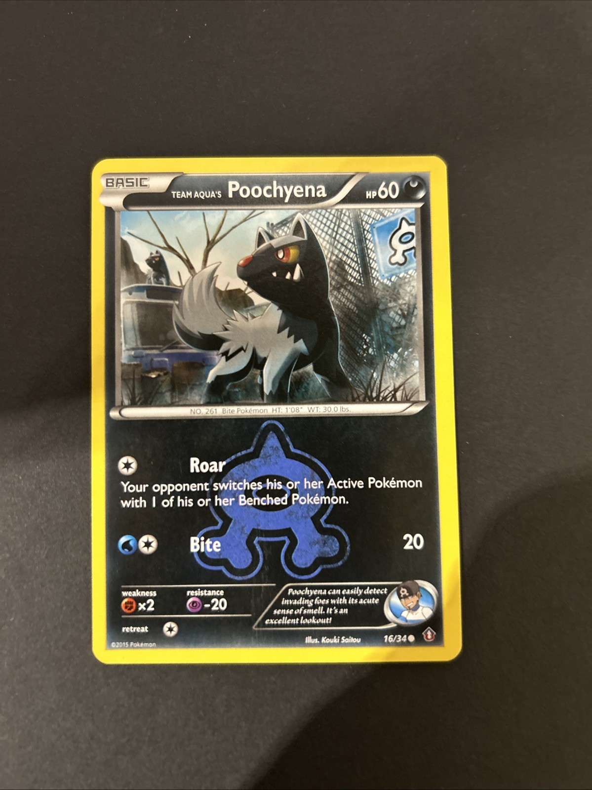 Pokemon Team Aqua’s Poochyena Double Crisis 16/34 LP