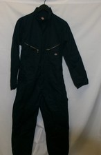 Dickies Men's Twill Deluxe Long Sleeve Coverall, Dark Navy, M Reg - GENTLY USED