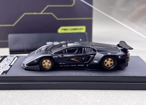 1:64 HEC Black LP800-4 Motorsport Model Die Cast Metal Car - Picture 4 of 12