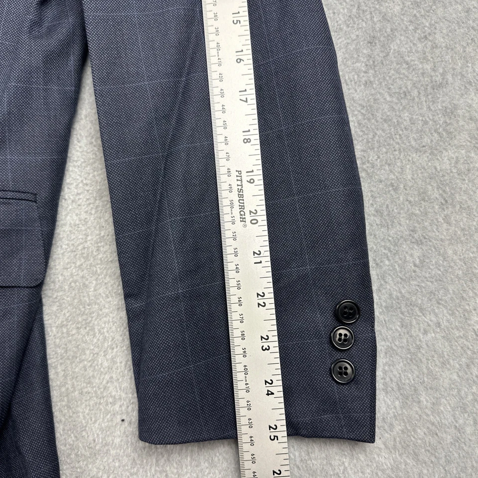 Blazer Luciano Barbera Para Hombres 44R Ventana 100% Lana Pico Solapa DB Chaqueta Deportiva Foto 3 de 4