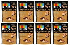 LOT OF 8! KIND Dipped Clusters Dark Chocolate Almond Butter 4 Oz Bag BB 12/2025