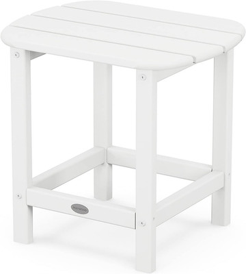 POLYWOOD SBT18WH South Beach 18'' Outdoor Side Table, White