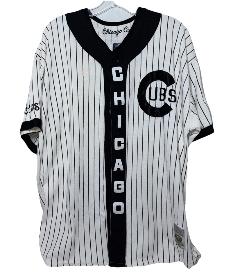 Camiseta de béisbol vintage Starter 1907 MLB Chicago Cubs a rayas años 90 XLarge Y2K Foto 2 de 4