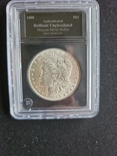 1888 $1 Morgan Silver Dollar .Brilliant Uncirculated Bradford Exchange.