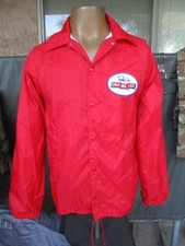 Vtg 1970s TOOLS BY CHANNEL LOCK Red Windbreaker Jacket w Patch, Small, USA made