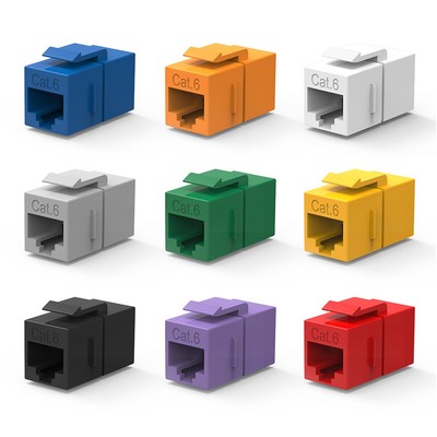 CAT6 RJ45 Network LAN Keystone Jack Coupler Cable Joiner Snap In Wall Plate
