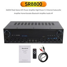 3600W Peak Stereo HiFi Power Bluetooth Amplifier High-Power 5.1 Subwoofer Home