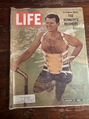 Life Magazine January 15 1965 Ted Kennedy's Recovery MCM Retro Ads Coca Cola