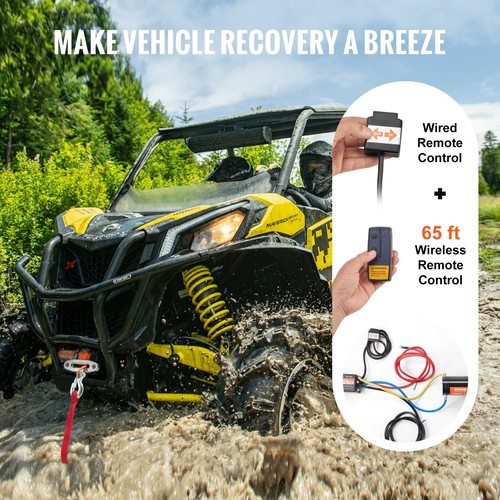 VEVOR Treuil Électrique VTT UTV 2041 kg Corde Synthétique IP55 avec Télécommande - Imagen 5 de 12