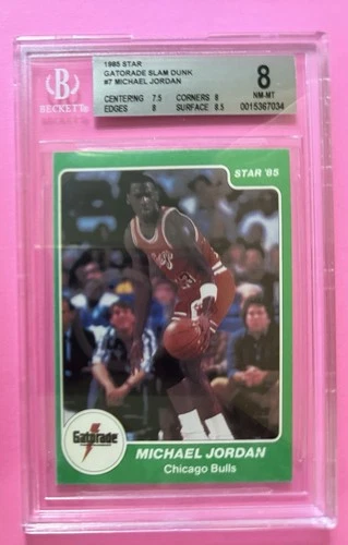 1985 Star Gatorade Slam Dunk Michael Jordan #7 RC BGS 8 âSRR-CARDSâ Collection