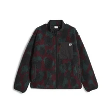 PUMA Downtown Graphic Sherpa Full Zip Jacket Mens Black, Blue, Red Casual Athlet