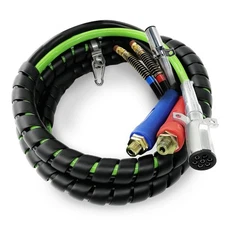 20ft 3 in 1 ABS & Air Line Hose Wrap 7 Way Electrical Cable Semi Truck Trailer