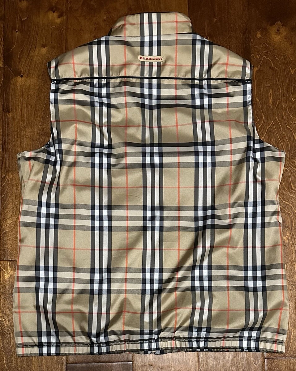 NWOT Burberry Golf Women's Checkered Satin/Mesh Vest Jacket NWOT Burberry Golf Women's Checkered Satin/Mesh Vest Jacket