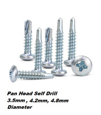 SELF DRILLING TEK PAN HEAD 3.5mm METAL FIXING SCREWS