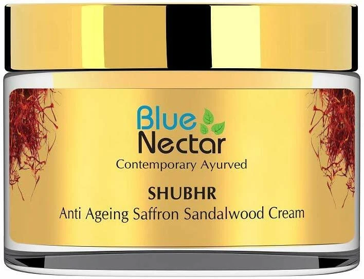 Blue Nectar Ayurvedic Sandalwood & Saffron Anti Ageing & Anti Wrinkle Skin Cream