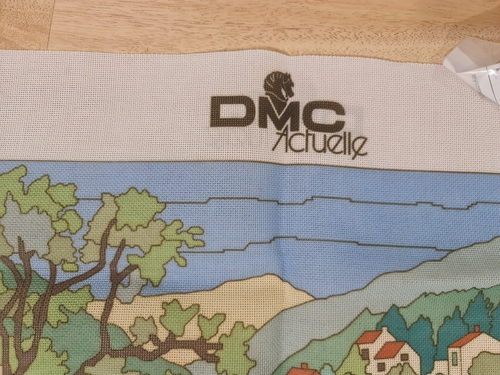 DMC Actuelle Printed Canvas Only "Sieste" Made in France - 46 x 33 cm NEW - Picture 3 of 9