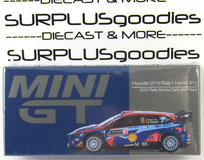 2024 Mini-GT Overseas Ed: 2023 HYUNDAI i20 N Rally1 Monte Carlo Item #MGT00710-L