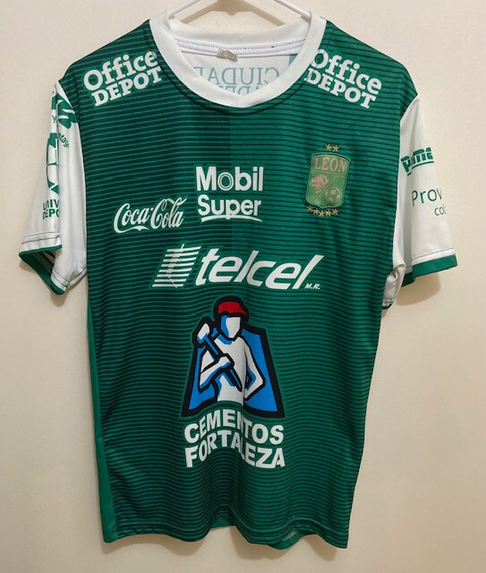 Leon FC Green Soccer Jersey Mens S/M Ciudad Maderas Cementos Fortaleza Mexico
