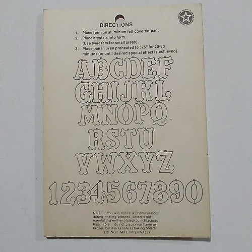 EZE FORM Stained Glass Suncatcher Number "7" Baking Form Only Vintage NEW - Picture 3 of 7