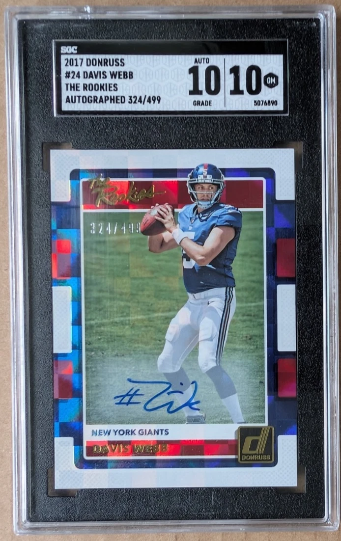 Davis Webb Panini Donruss the Rookies #24 Base