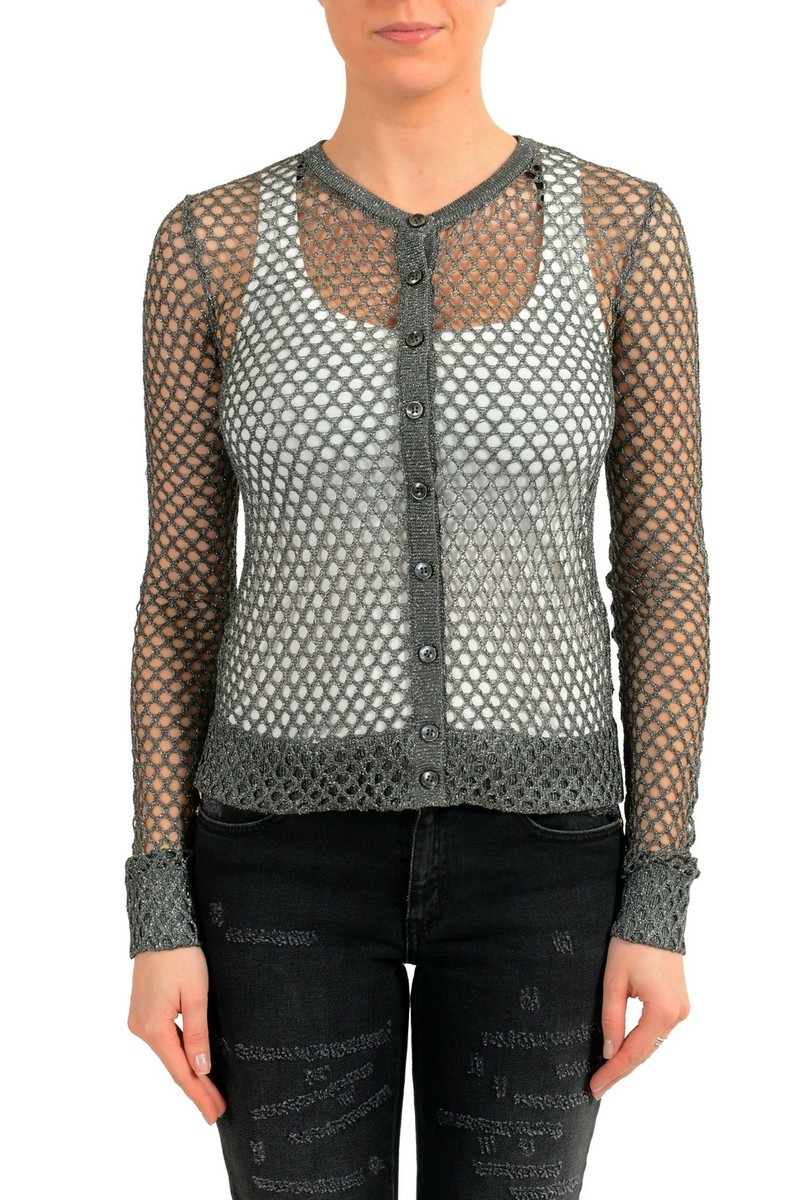 売却済み Maison Margiela Women's Sparkling See Through Cardigan Sweater