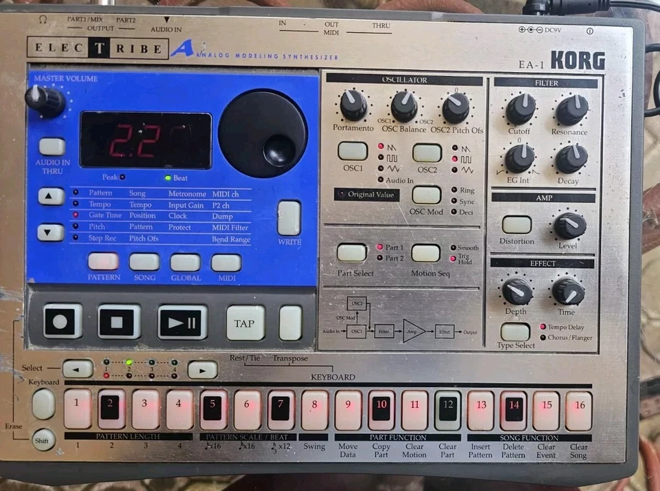 Vintage KORG ELECTRIBE A EA-1 Analog Modeling Synthesizer Working Tested - Image 2 of 4