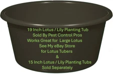 9 Gallon Large 19" Round Lily / Lotus Water Plant Pond Planting Tub Pot Planter