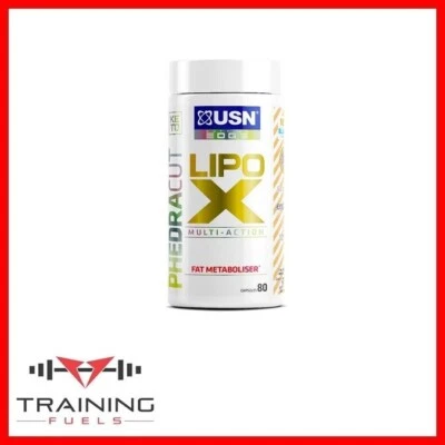 USN Lipo X Phedracut 80 Capsules Multi Action Fat Metaboliser