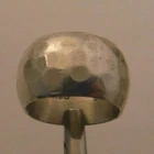 Vintage Sterling Silver HANDMADE Hand Hammered Domed Wide Band Ring sz 5.25 NICE