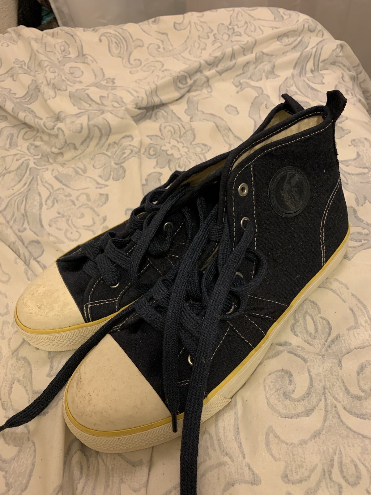 PONY Polo Ralph Lauren Sneakers Uomo Taglia 10 TOP IN TELA Delton High Top Usate