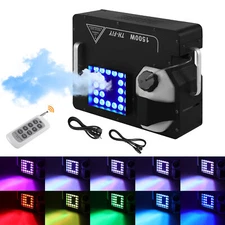 1500W 24LED Light RGB Smoke Fog Machine DMX512 Stage Vertical Sprayer
