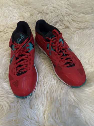Men’s Nike LeBron 9 Low Liverpool Red and Teal Athletic Shoes size 11