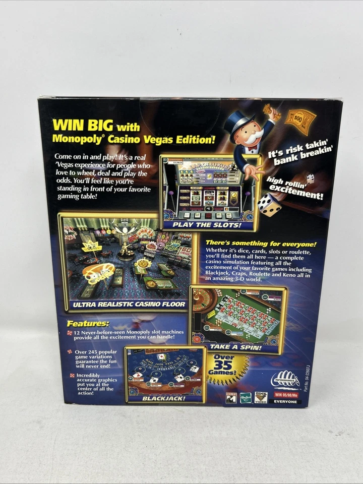 Monopoly Casino: Vegas Edition (PC, 2001) Deluxe Box Set New Sealed - Image 2 of 4