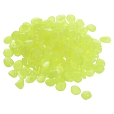 100pcs Glow Rocks 13-17mm Decoration Pebbles Luminous Stones Decor Yellow