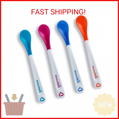 #ad Munchkin® White Hot® Safety Baby Spoons BPA Free 4 Pack Polypropylene $9.99