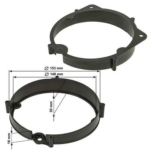 Adaptador de anillos de altavoz se adapta a Opel Astra H Corsa D Grande Punto... - Imagen 2 de 2