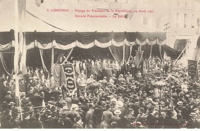 MIKILP9-047 33 LIBOURNE PRESIDENTIAL PLATFORM THE PARADE APRIL 24, 1905