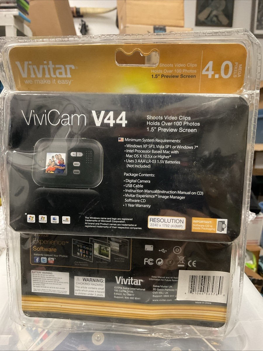 Vivitar ViviCam 46 4.1MP Digital Camera - Black for sale online | eBay