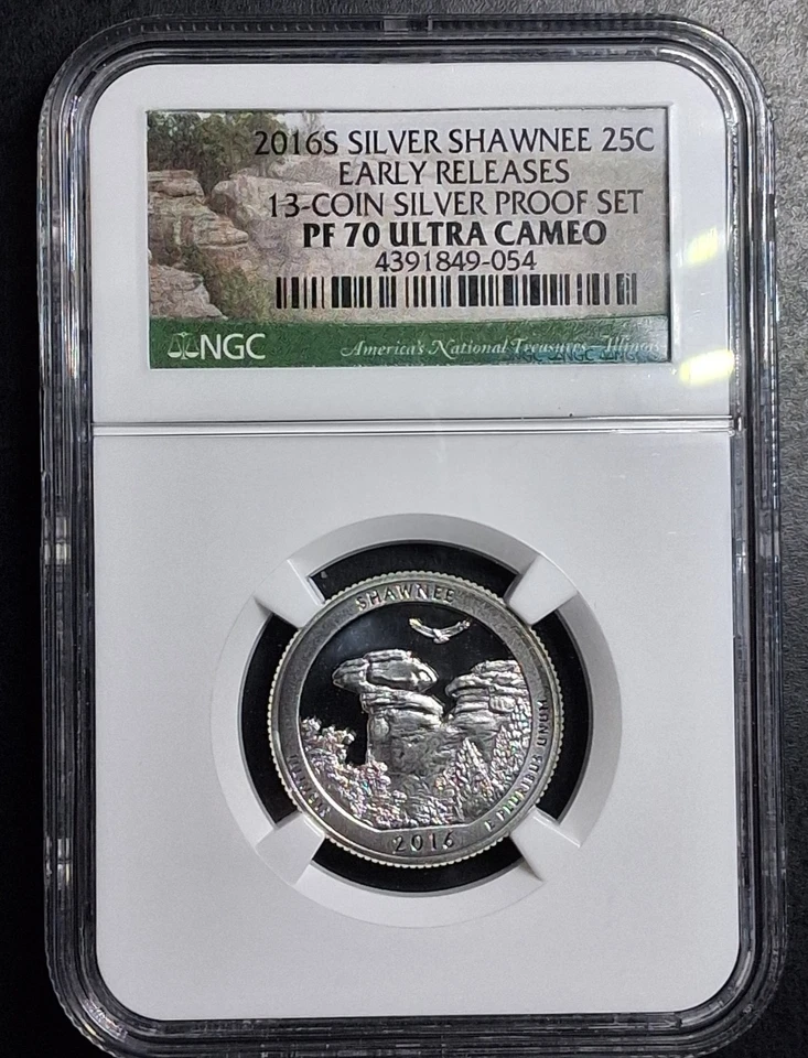 PF 70 Ultra Cameo 2015-S Clad Saratoga AND 2016-S Shawnee Silver Quarter NGC - Image 2 of 4