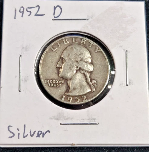 1952-D 25C Washington Quarter Very Strong Date...Good Detail