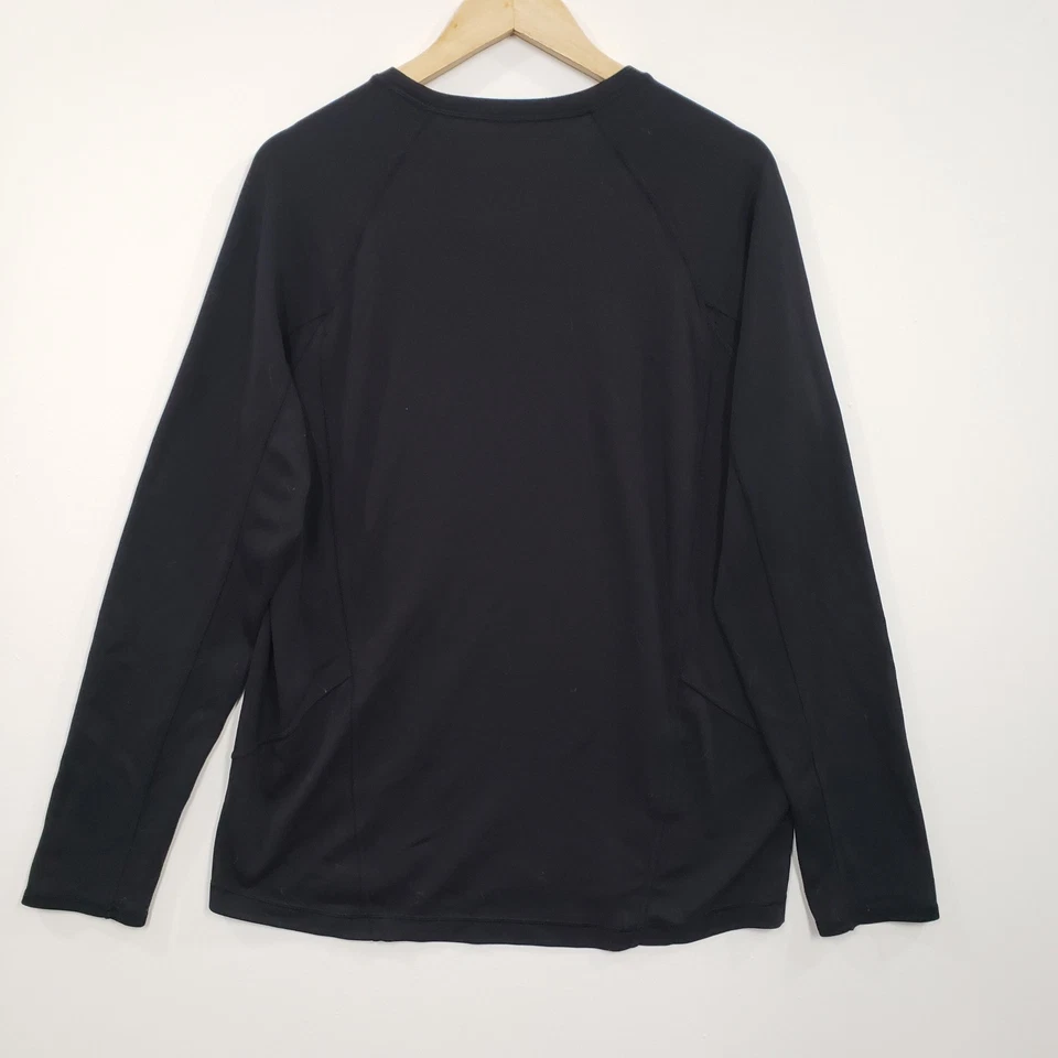 Top LL Bean Peso Medio Manga Larga Cuello Redondo Grande Negro Exterior Capas Senderismo Foto 2 de 4