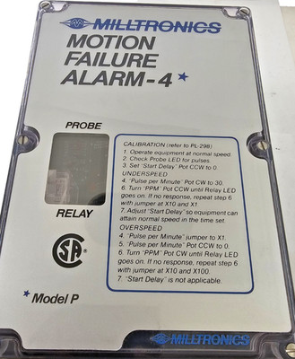 Milltronics MFA4P Motion Failure Alarm 115V 50/60Hz Model P