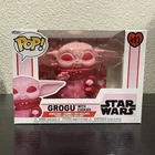 Funko Pop! Star Wars Grogu with Cookies Valentines Day Pink #493 w/ Protector