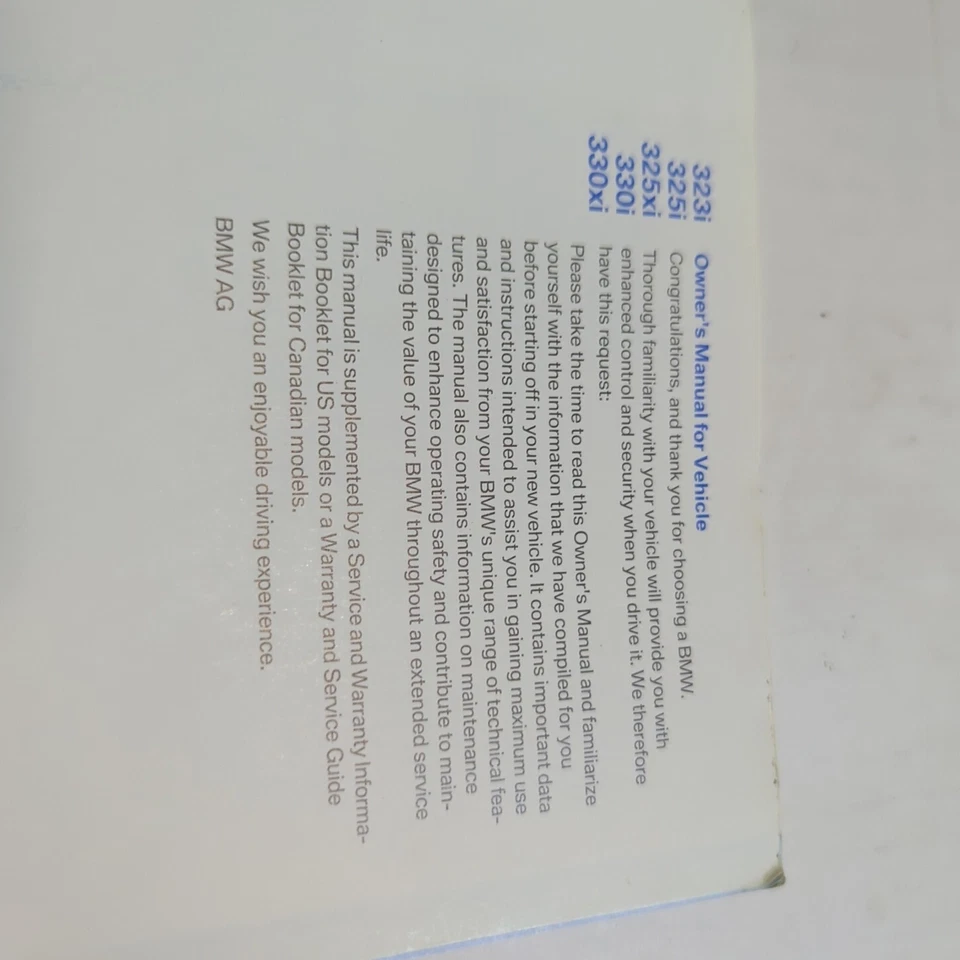 BMW Serie 3 323i 325i 325xi 330i 330xi 2006 sedán manual del propietario guía del usuario libro Foto 2 de 4