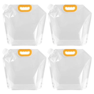 1.3 Gallone Zusammenklappbar Wasser Behälter Tasche 4 Pack Speicherung Krug Klar