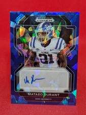 2022 Prizm Draft Picks Blue Ice Rookie Auto #RA-MDU Mataeo Durant /75 SP Duke
