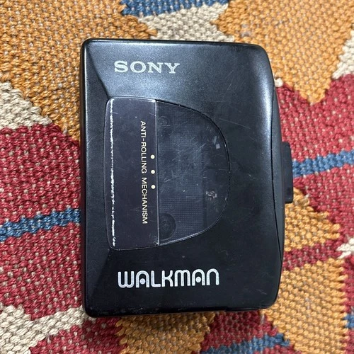 Vintage Sony Walkman WM-EX10 Stereo Cassette Player Black Anti-Rolling Parts