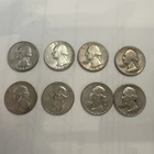 8 US 90% Silver Quarters Assorted Dates $2 Face Value Constitutional / Junk