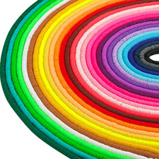 28 Strands Clay Beads Bracelet Making Kit, 28 Colors Friendship Preppy Flat Poly