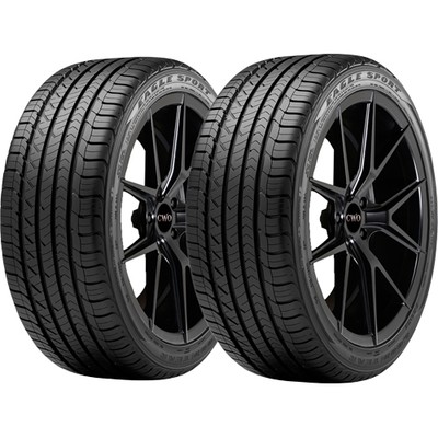 (QTY 2) 245/45R18 Goodyear Eagle Sport A/S 96W SL Black Wall Tires